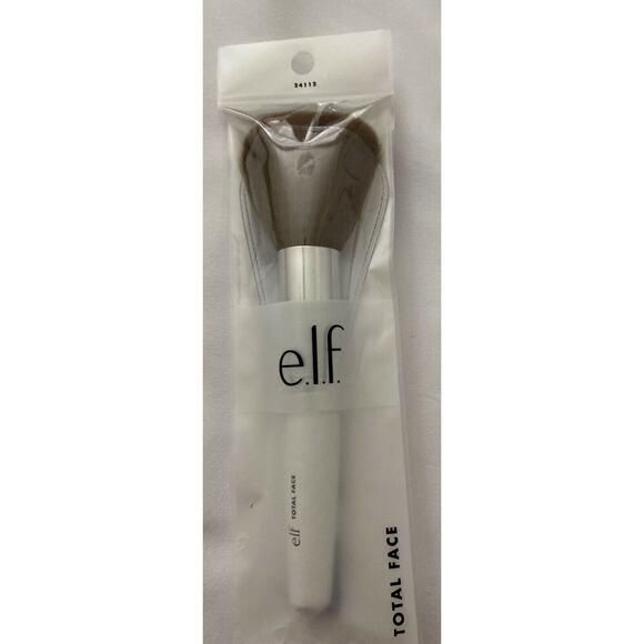 e.l.f. Total Face Brush Set of 2 Cruelty Free Vegan New in Box - Picture 1 of 8
